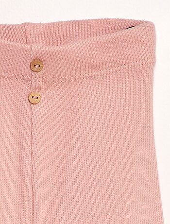 Legging uni en maille côtelée