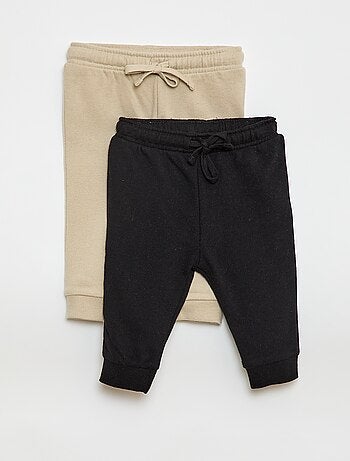 Lot 2 pantalons jogging en french terry