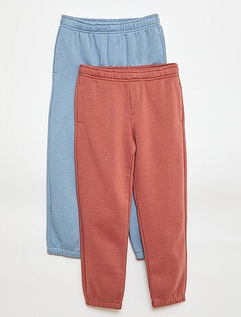 Lot 2 pantalons joggings en molleton