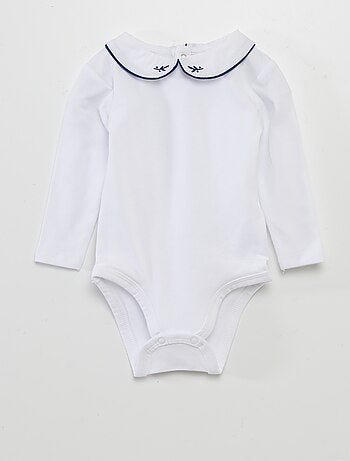 Lot de 2 bodies manches longues avec collerette