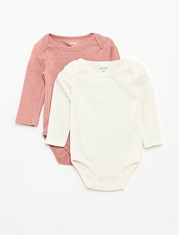 Lot de 2 bodies thermorégulants en maille