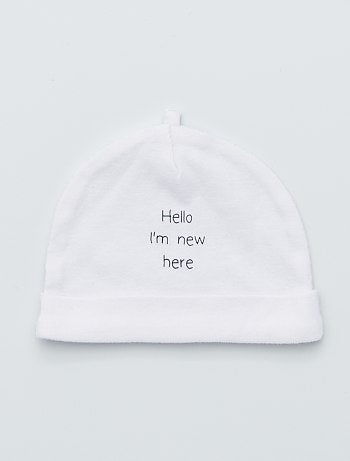 Lot de 2 bonnets coton bio 'éco-conception' - Kiabi