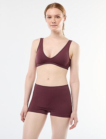 Lot de 2 brassières côtelées sans coutures