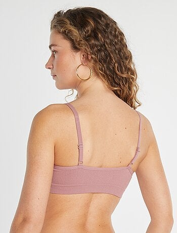 Lot de 2 brassières côtelés