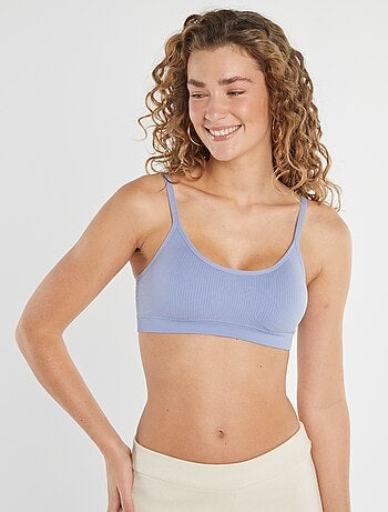 Lot de 2 brassières côtelés