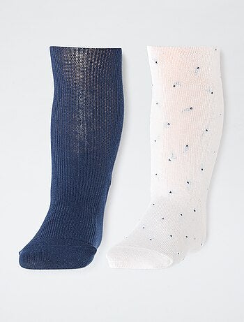 Lot de 2 collants chaud jersey