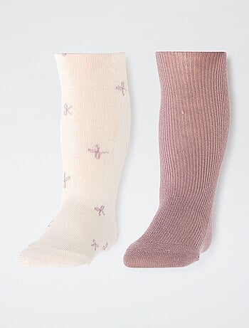 Lot de 2 collants chaud jersey