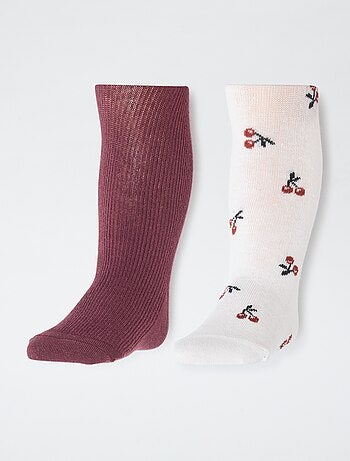 Lot de 2 collants chaud jersey