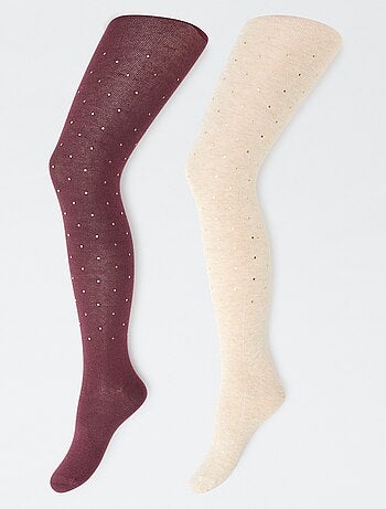 Lot de 2 collants 'panda'
