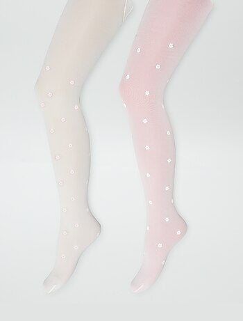 Lot de 2 collants légers fantaisie