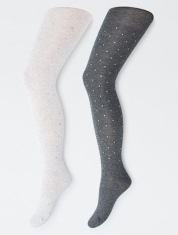 Lot de 2 collants 'panda'