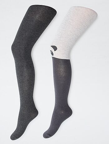 Lot de 2 collants 'panda'