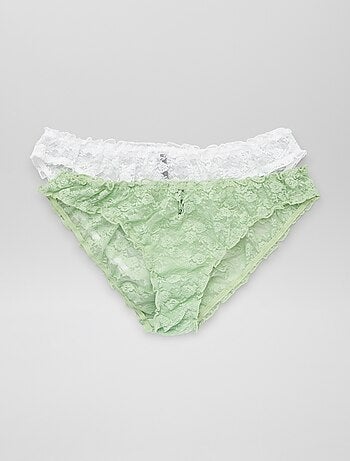 Lot de 2 culottes en dentelle
