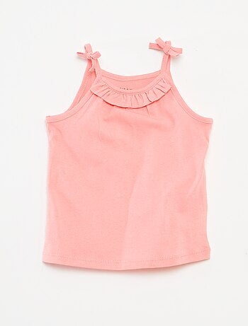 Lot de 2 débardeurs à fines bretelles avec nœuds