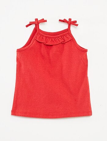 Lot de 2 débardeurs à fines bretelles avec nœuds