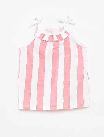 Lot de 2 débardeurs à fines bretelles avec nœuds