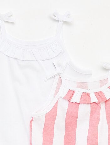 Lot de 2 débardeurs à fines bretelles avec nœuds