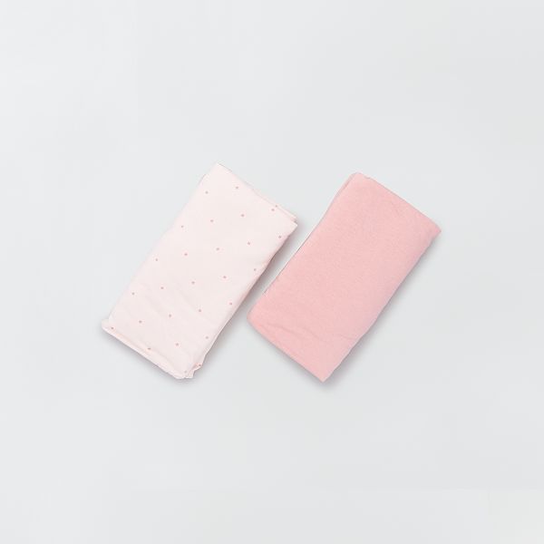 Lot De 2 Draps Housse 60 X 1 Cm Bebe Fille Rose Kiabi 9 00