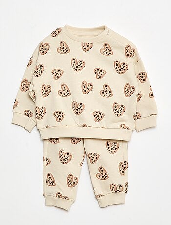 Lot de 2 ensembles pull + pantalon en coton