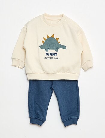 Lot de 2 ensembles pull + pantalon en coton