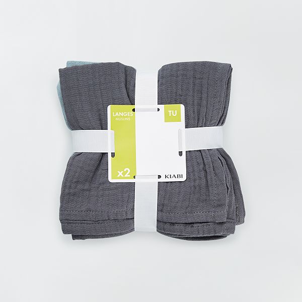 Lot De 2 Langes Bebe Fille Kiabi 6 00