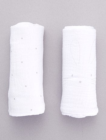 Lot de 2 langes 'Lapin' - Kiabi