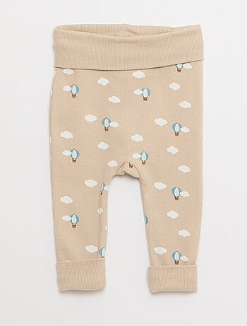 Lot de 2 leggings côtelés avec revers - 2 pièces