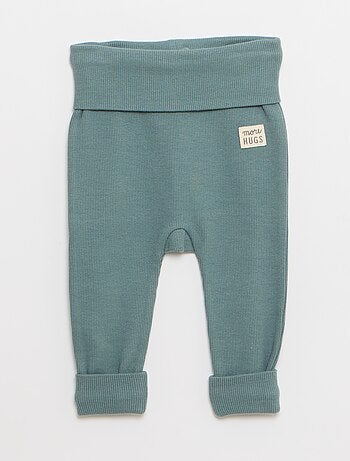 Lot de 2 leggings côtelés avec revers - 2 pièces
