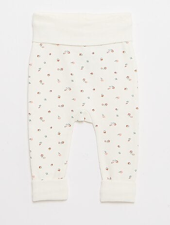 Lot de 2 leggings côtelés avec revers - 2 pièces