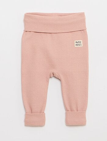 Lot de 2 leggings côtelés avec revers - 2 pièces