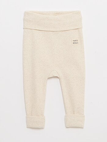 Lot de 2 leggings côtelés avec revers - 2 pièces