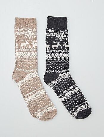lot de 2 paires de chaussettes à motif