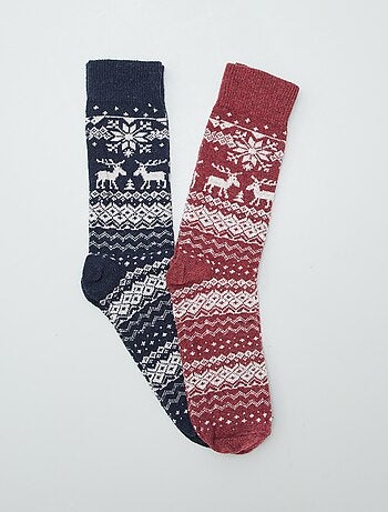 lot de 2 paires de chaussettes à motif