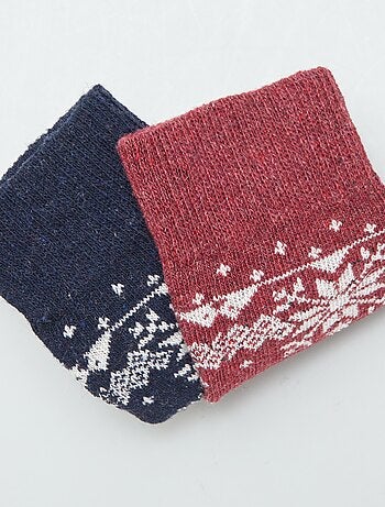 lot de 2 paires de chaussettes à motif