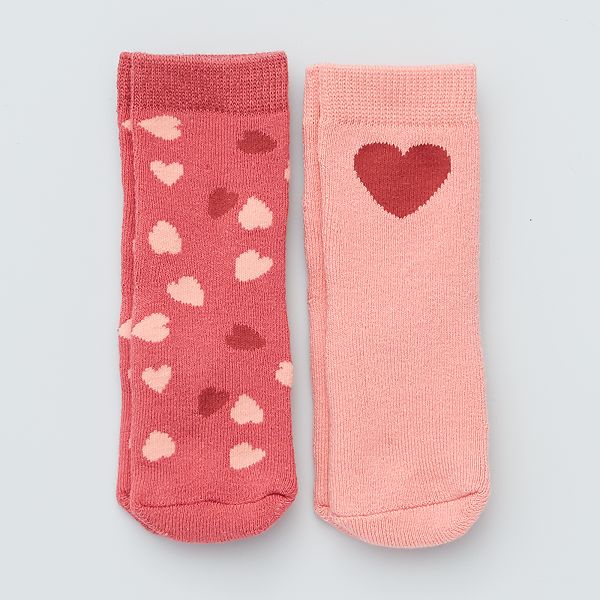 Lot De 2 Paires De Chaussettes Antiderapantes Bebe Fille Rose Coeurs Kiabi 4 00 Lot De 2 Paires De Chaussettes Antiderapantes Bebe Fille Rose Coeurs Kiabi 4 00