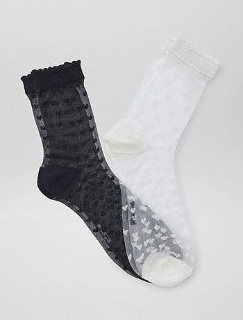 Lot de 2 paires de chaussettes en voile