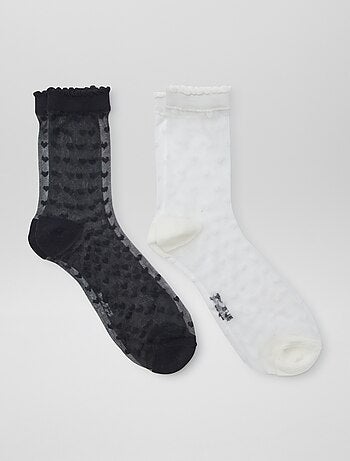 Lot de 2 paires de chaussettes en voile