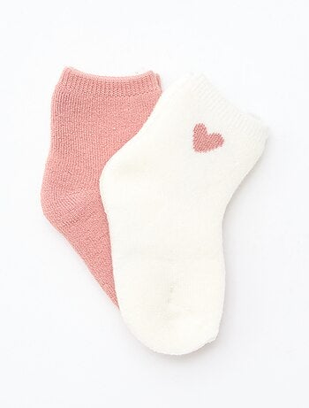 Lot de 2 paires de chaussettes fantaisie basse