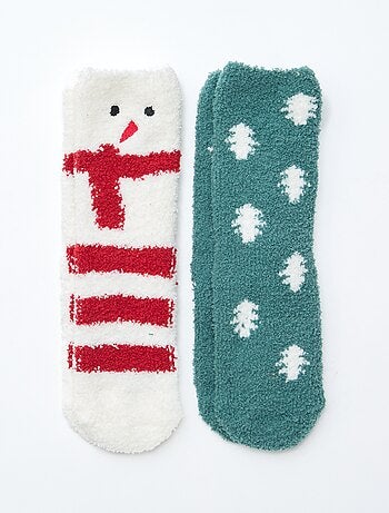 Lot de 2 paires de chaussettes fantaisie