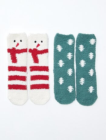 Lot de 2 paires de chaussettes fantaisie