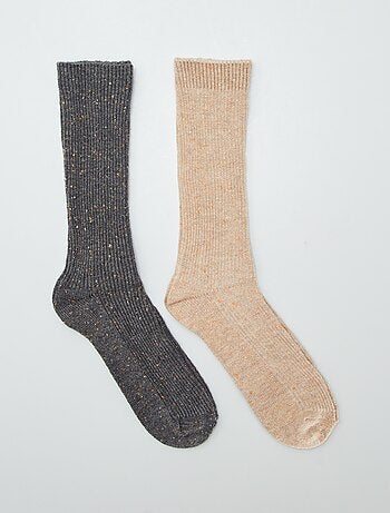 Lot de 2 paires de chaussettes mouchetées