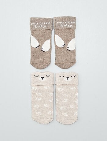 Lot de 2 paires de chaussettes naissances