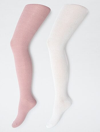 Lot de 2 paires de collants chauds unis