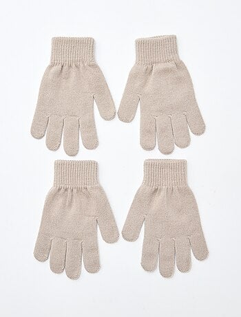 Lot de 2 paires de gants en maille