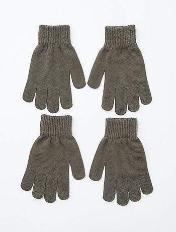 Lot de 2 paires de gants en maille