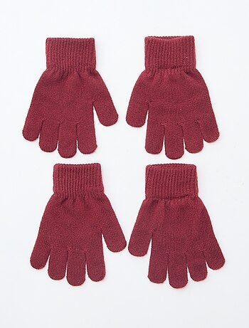 Lot de 2 paires de gants en maille