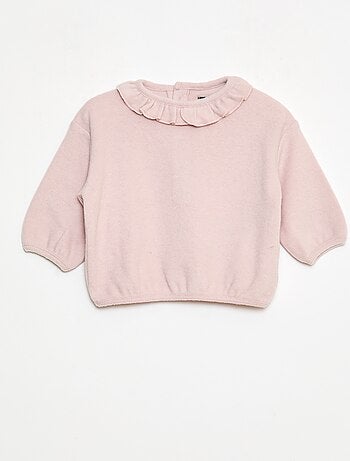 Lot de 2 pulls en maille avec col fantaisie