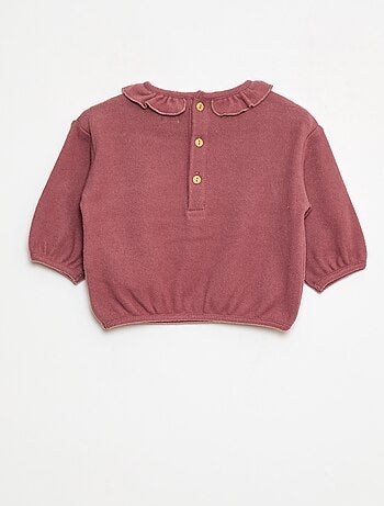 Lot de 2 pulls en maille avec col fantaisie