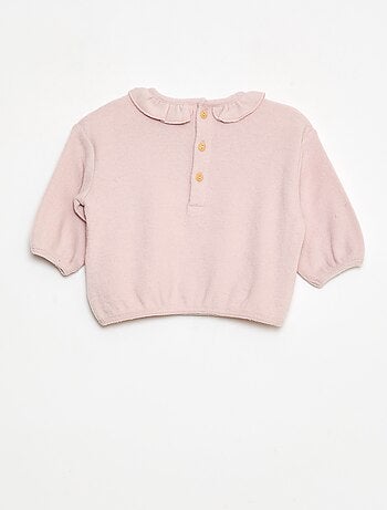 Lot de 2 pulls en maille avec col fantaisie