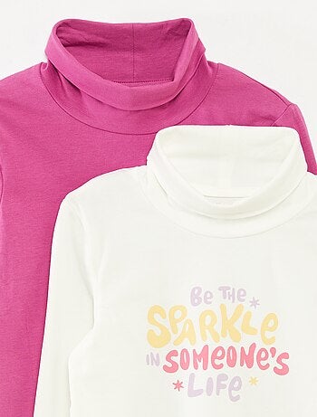 Lot de 2 pulls fins col roulé